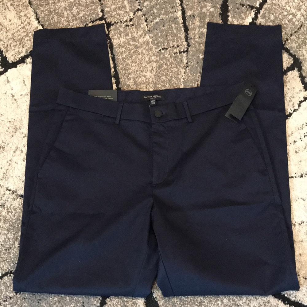 🐬Banana Republic Core Temp Men's Navy Pants - Picture 3 of 10